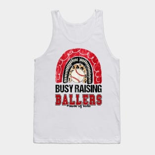 Busy Raising Ballers, Softball Tank Top